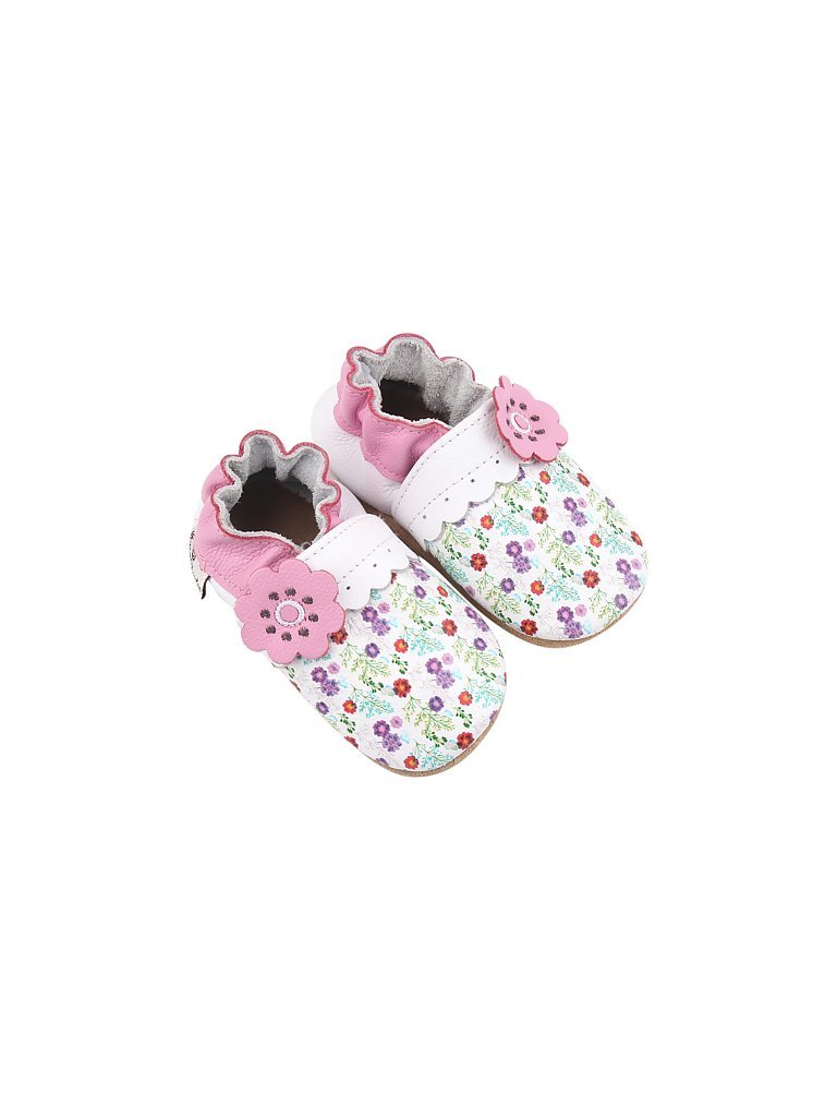 ROSE ET CHOCOLAT Krabbelschuhe Pop Flower weiß | 24/25